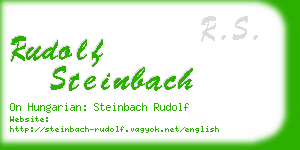 rudolf steinbach business card